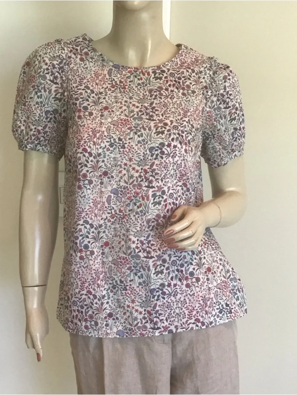J Crew x Liberty London Fabric Floral 100% Cotton Puff Sleeve Blouse Shirt‎ XS